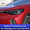Protection de Phare de Voiture Noir Fumée Teintée Anti-Rayures Film Protecteur TPU Pour Volkswagen ID.4 Crozz -2024 Accessoires
