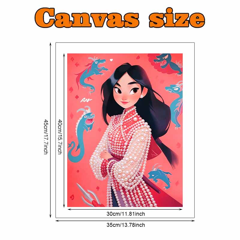 Disney Pearl Painting Mulan Art Kit Adult Beginner Home Wall Decor Special Shape
