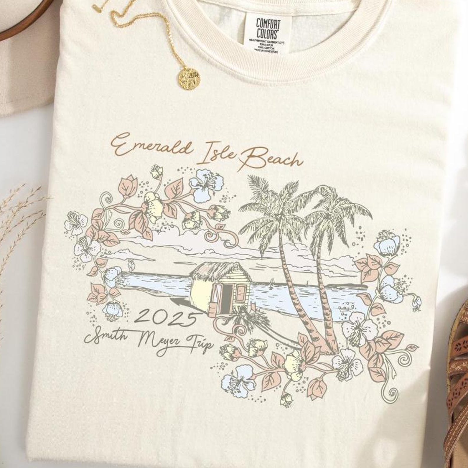 Custom Comfort Colors Beach Trip Tee: Family Vacation T-Shirt S