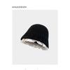 Lace Fisherman Hat for Women In Autumn and Winter Warm Ear Protection Basin Hat  Fashionable Korean Style Face Showing Small Knitted Woolen Hat
