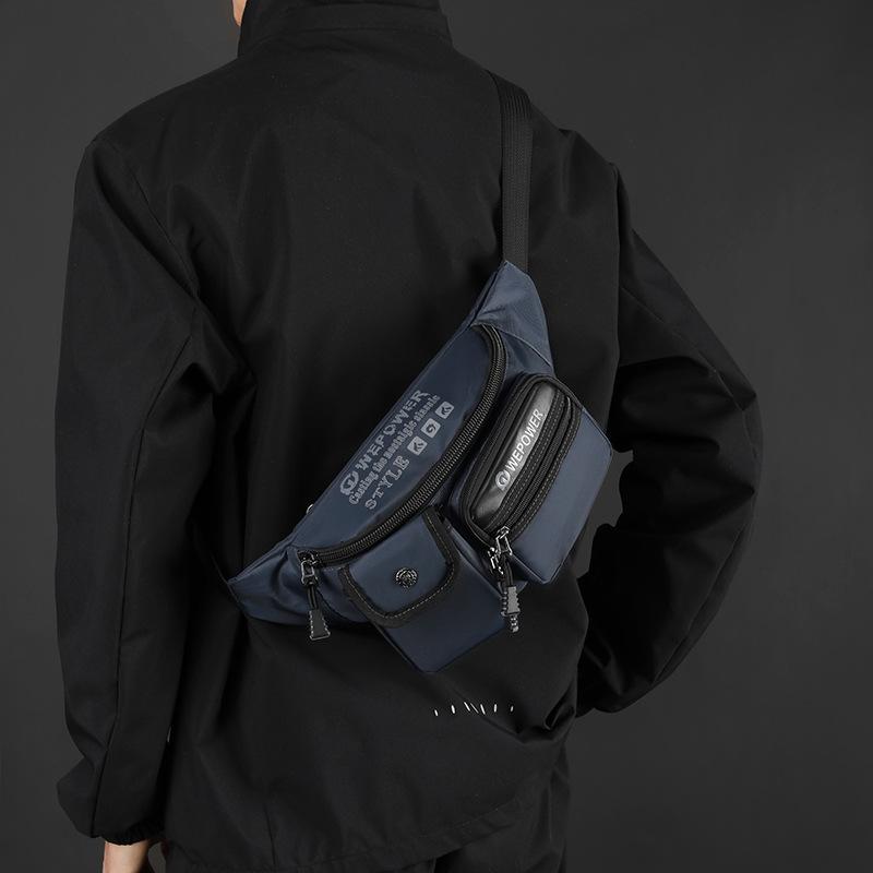 Men's Outdoor Sports Handbag Waterproof Multi-functional Chest Bag Travel Shoulder Bag Portable Waist Pack Crossbody