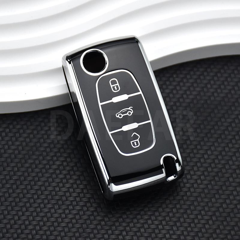 For Citroen C2 C3 C4 C5 C6 C8 for Peugeot 107 207 307 307S 308 407 607 TPU 2 3 Buttons Car Remote Key Case Cover