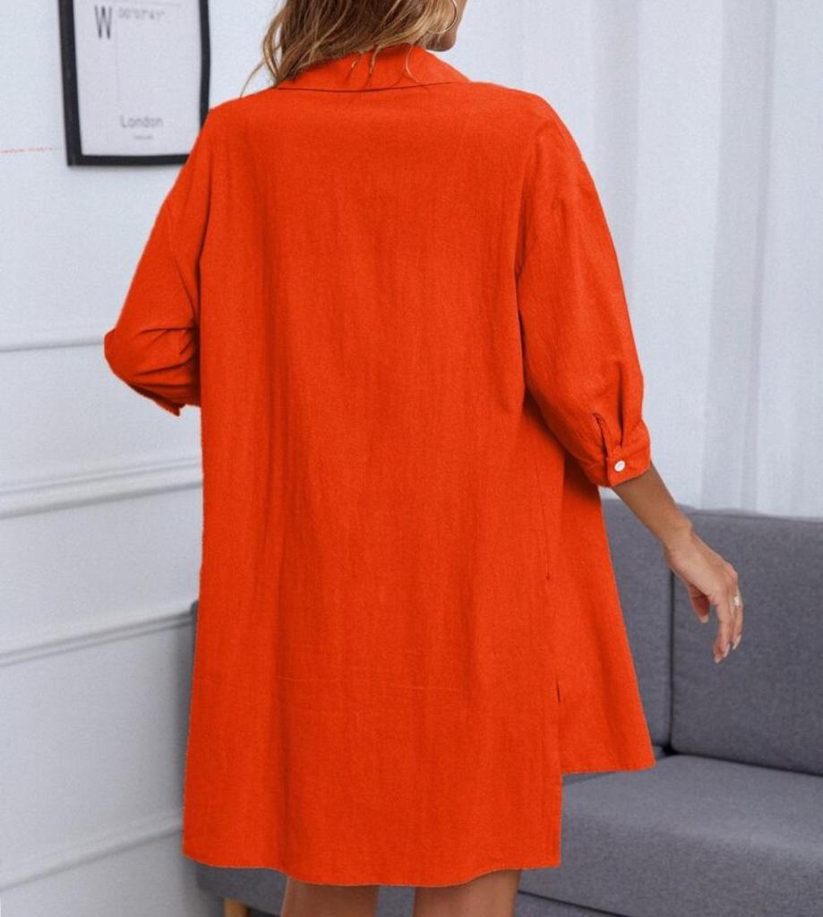 2023 Spring Women's Casual Patchwork Cotton Linen Two-Piece Set with Seven-Sleeves