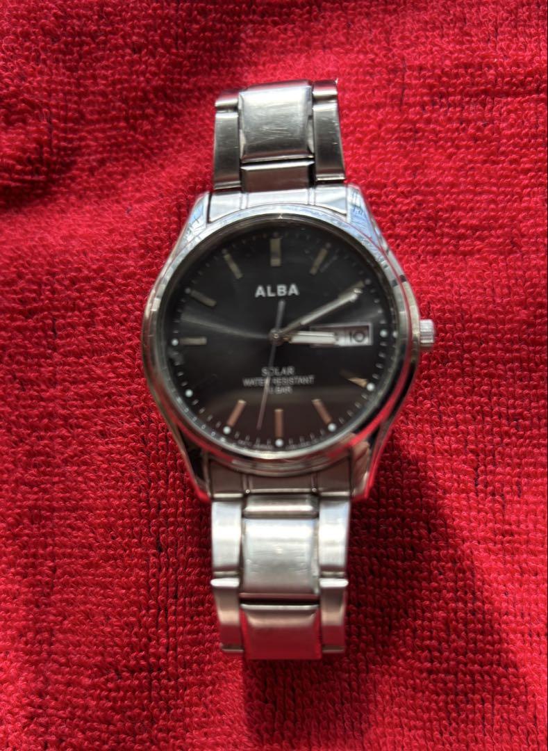 

[USED] Used Seiko Alba black dial solar watch