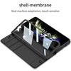 Für Samsung Galaxy Z Fold 5 Schale und Membran Integriertes faltbares Lederetui mit abnehmbarem Stifthalter und Kartensteckplatzabdeckung