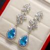 Huitan Temperament Women's Wedding Dangle Earrings Luxury Fashion Cubic Zirconia Earrings Gorgeous Lady Jewelry Drop ShippingGood product