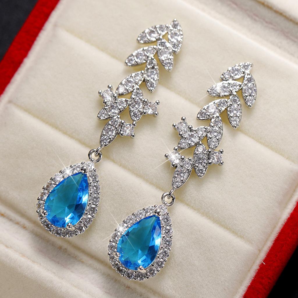 Huitan Temperament Women's Wedding Dangle Earrings Luxury Fashion Cubic Zirconia Earrings Gorgeous Lady Jewelry Drop ShippingGood product