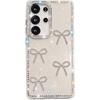 Suitable for Samsung GalaxyzA17 Flash Diamond IMD Bow Mobile Phone Case S25ULTRA A07 A55A56