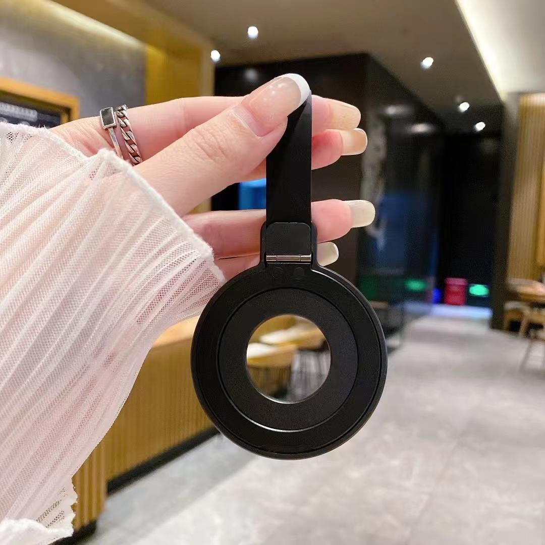 Phone Grip Stand with Finger Loop Strap Magnetic Ring Holder Kickstand for iPhone 15-12 B