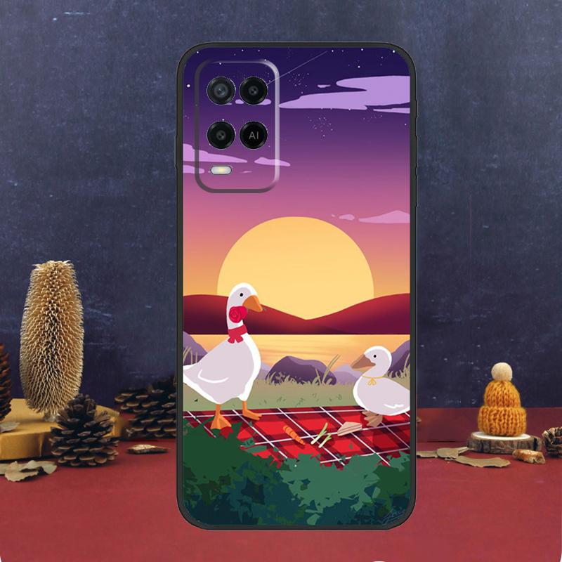 Cartoon Funny Goose Case For Oppo A16 A76 A96 A17 A57 A40 A60 A80 A98 A58 A78 A18 A38 A54 A74 A94 A15 A5 A6 Pro