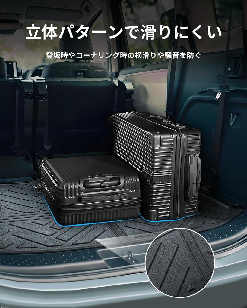 LANGBEAN Toyota Sienta Luggage 3D Waterproof TPE Easy and Custom Interior Parts for the Sienta (10 Series) 7-Passenger Mat, Non-Slip Mat,