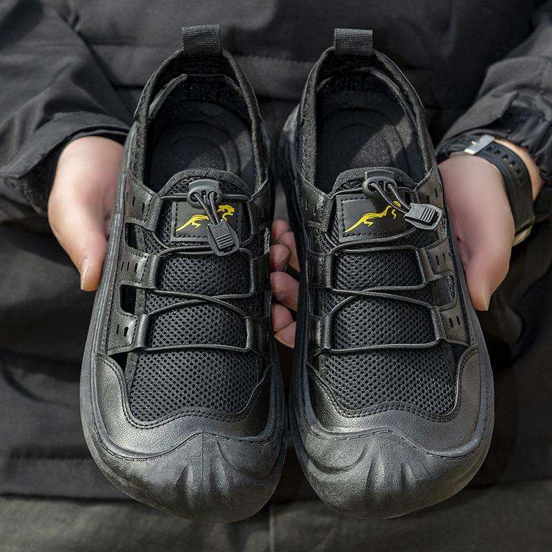 Large Size Sandals Men's Summer Outdoor Wear-resistant Bag Head Men's Shoes Breathable Wading Shoes Casual One-pedal Shoes
