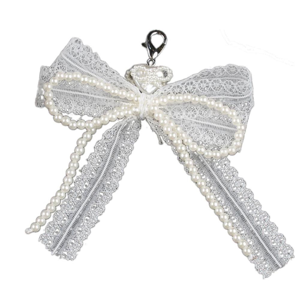 Detachable Shoe Jewelry Shoelaces Charm with Intricate Lace Butterfly Bowknot and Synthetic Pearls Embellishment
