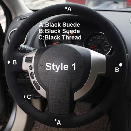 DIY Car Steering Wheel Cover For Nissan Qashqai Rogue X-Trail 2008 - 2013 Sentra