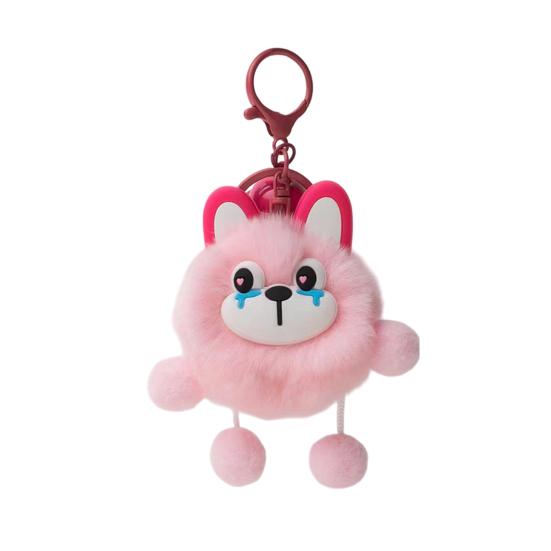 

Keychain Cartoon Plush Doll Charm Decorative Keychain Soft Stuffed Toy Key Holder Backpack Bag Accessory B