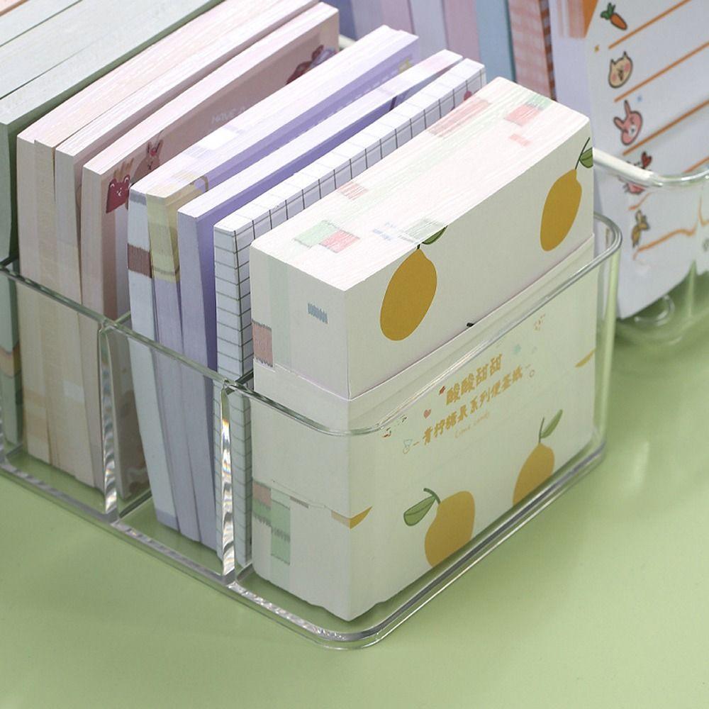 Portable Compartment Storage Box Plastic Sticky Note Sorting Box  Charging Line