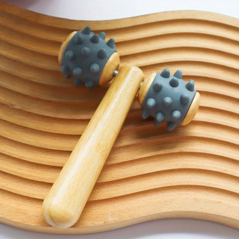 T-Shape Massage Roller | Body & Face Muscle Tension Relief | Skin Health Support Tool | Multifunctional Home Spa Massager серый