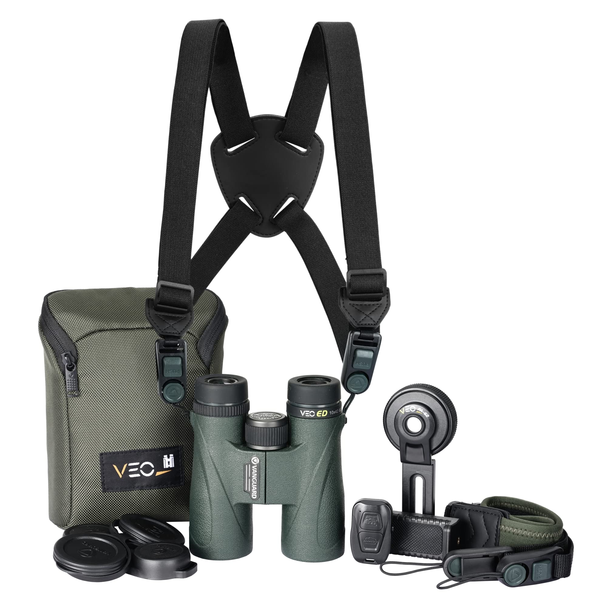 

VANGUARD VEO ED 1042 BDL N Binoculars VEO ED Series Binoculars 10x Diameter 42MM ED Lens Value Harness Kit