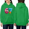 Kinder Langarm Lockerer Pullover Buchstabenaufdruck Kordelzug Kapuzen-Sweatshirt