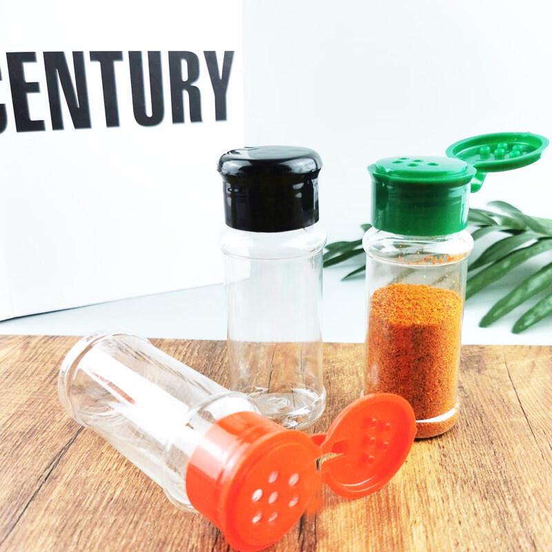 ZISIZ 6-Pack Clear Plastic Seasoning Shakers