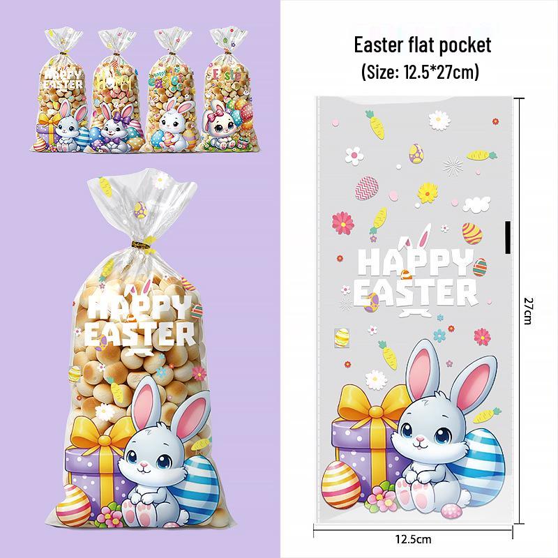 

Подарочные пакеты для печенья «Пасхальный кролик и цветное яйцо» - Упаковка для конфет с плоским верхом