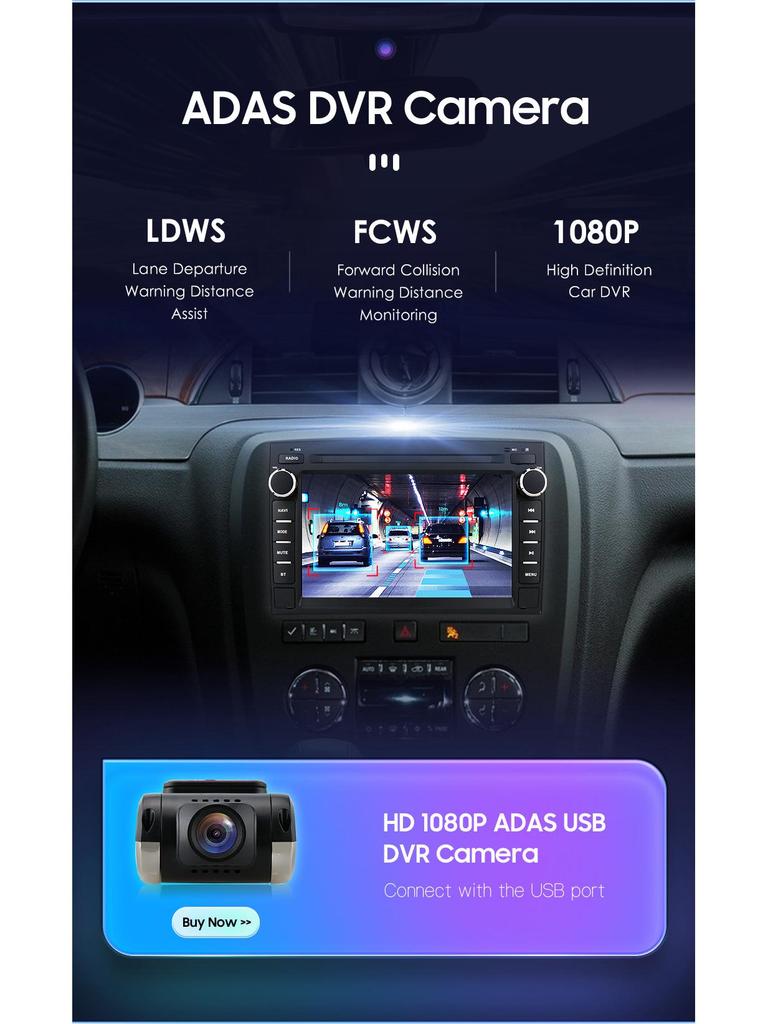 7-Inch Android GPS Car Navigation Player with CarPlay for Enclave, Hummer, GMC.