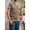 Slim Fit Men's Short Sleeve Shirt Mink
