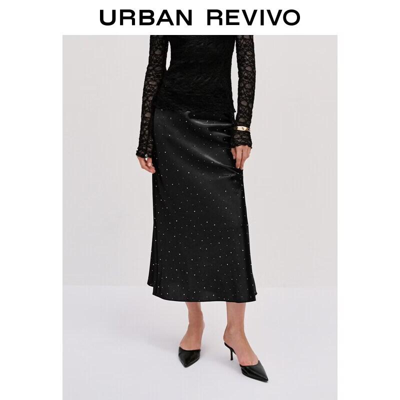 UR2026 Women s Rhinestone Embellished Mermaid Skirt M