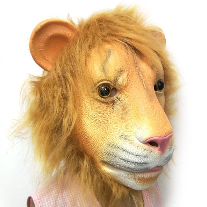 Christmas Gift Scary Animal Lion Latex Mask for Cosplay Bar Party Wholesale