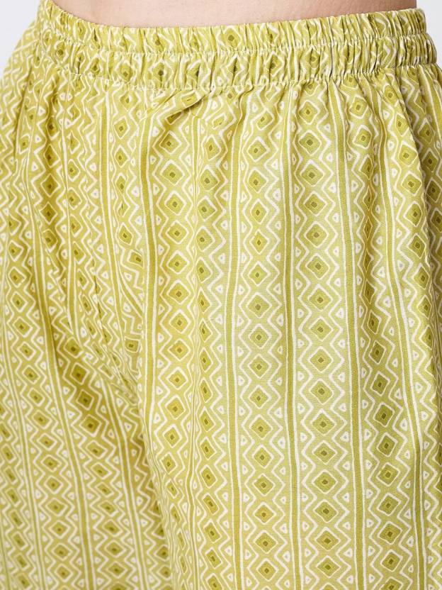 Indisches Damen-Set aus Baumwollmischung, Kurta, Hose, Dupatta, Partykleidung, Designer-Top, Tunika, Kurti, Salwar Anzug