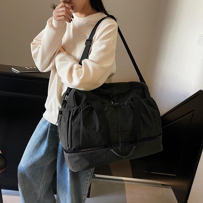 Dry and Wet Separation Fitness Bag, Men and Women, Couples, Short-distance Travel Bag, Simple Leisure, Large-capacity Shoe Compartment, Duffel Bag.