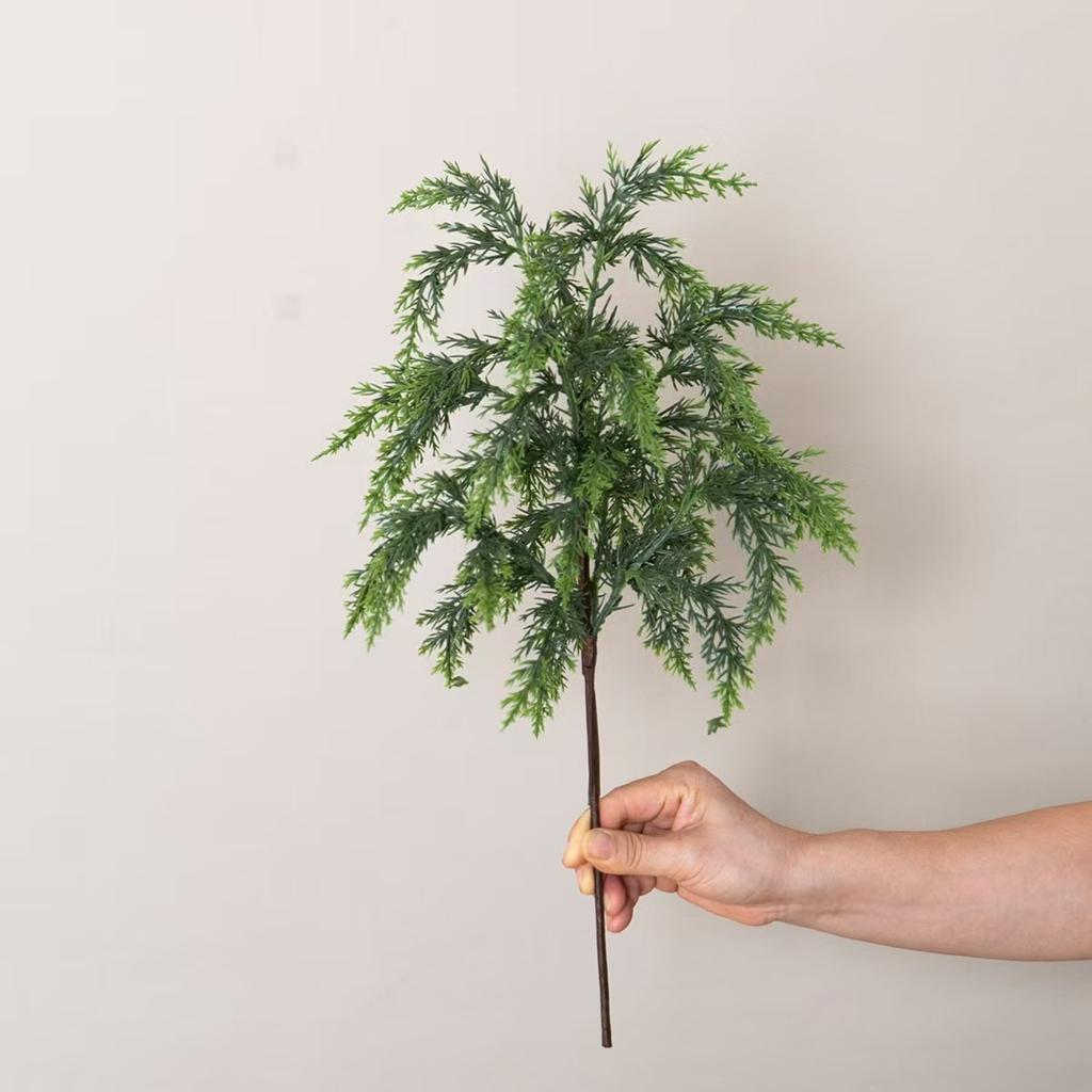 Artificial Cedar Branch Realistic Decorative Plant Faux Leafy Spray for Indoor Outdoor Home Office Event Display