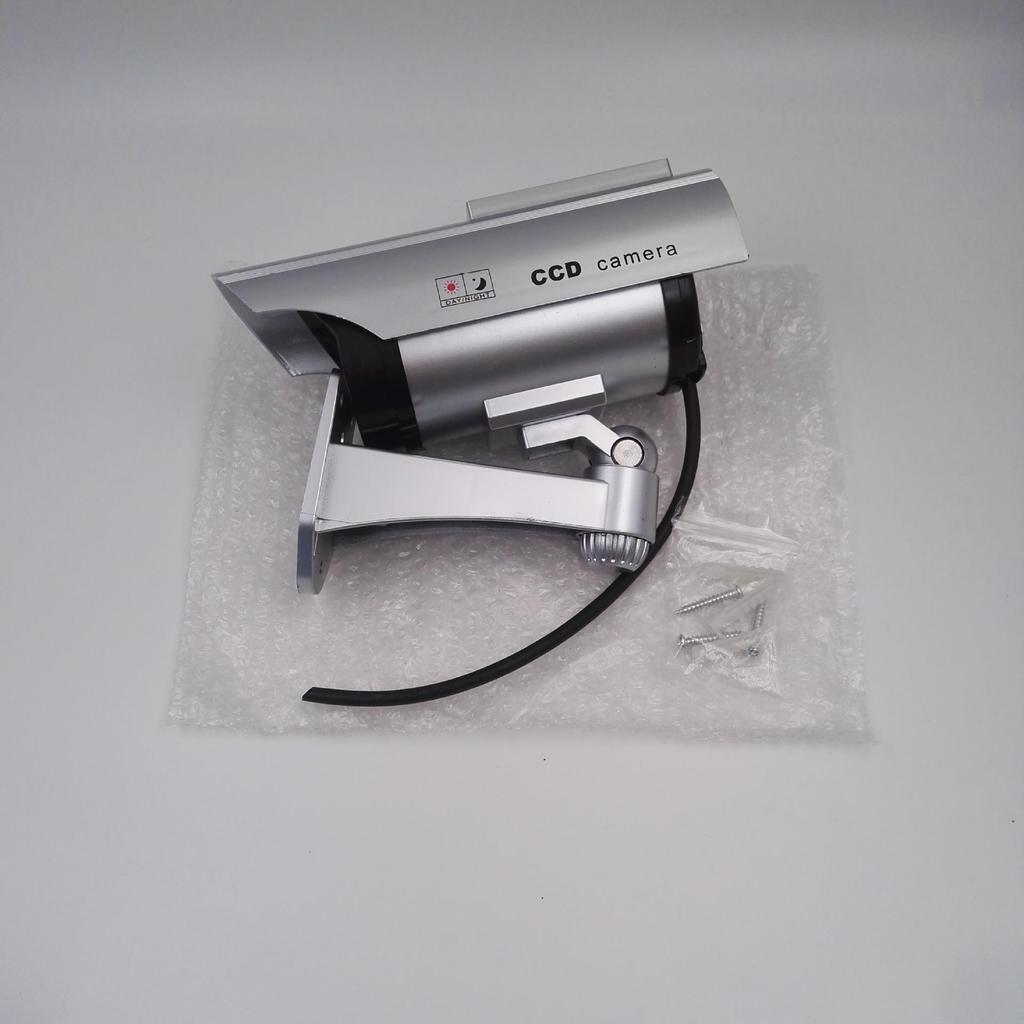 Solar-Powered Fake Surveillance Camera with Flashing Light