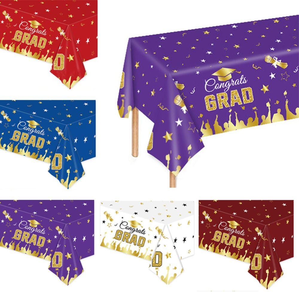 

137*274cm Disposable Tablecloths Plastic Table Cover New Grad Table Runner Table Decoration фіолетовий