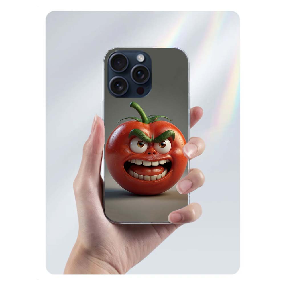 

Angry Tomatoes Clear Phone Case For Iphone 17 Air 16 Pro Max 15 Pro 14 Plus 17E 16E 11 13 12 Mini Cover Cases Fundas Cell TPU Ca iPhone 15 Plus
