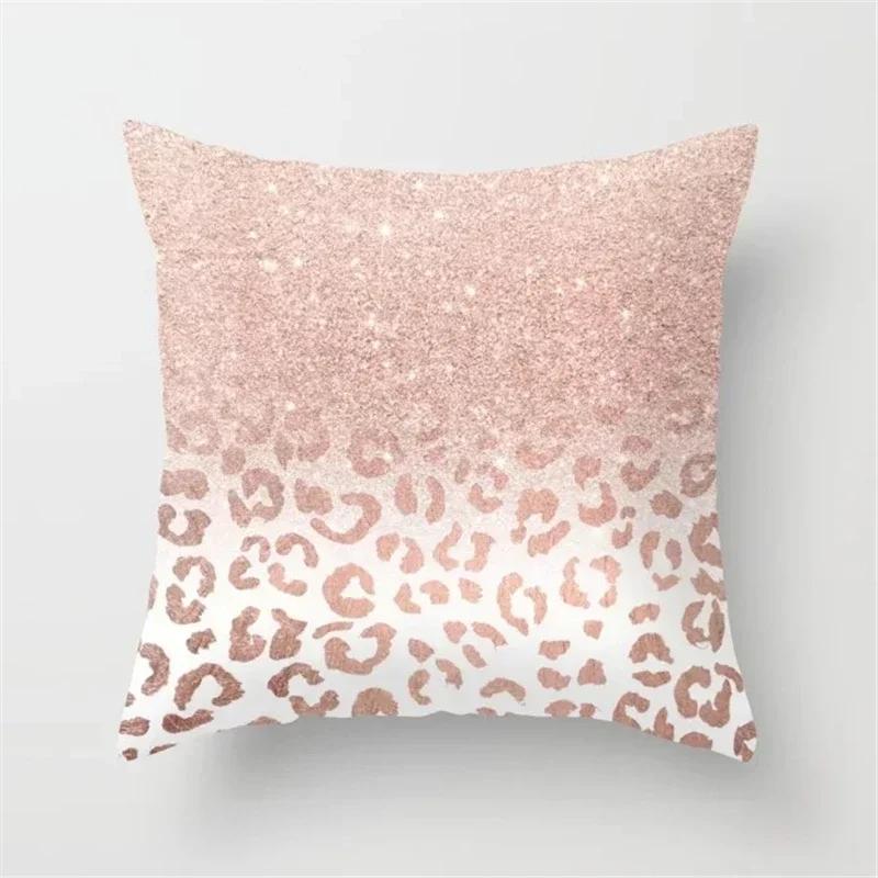Pink Tropic Pineapple Throw Pillow Covers Geometric Nordic Glitter Polyester Pillow Case Sofa Home Decor Cushion Covers 45X45Cm