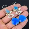 Third Eye Chakra Natural Blue Sapphire Dangle Earrings Jewelry Sterling Silver