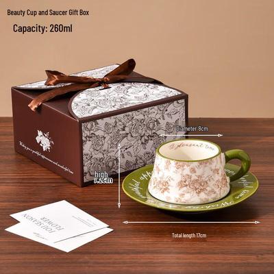 Jiali Keramik Kaffee- & Tee-Tasse und Untertasse Set