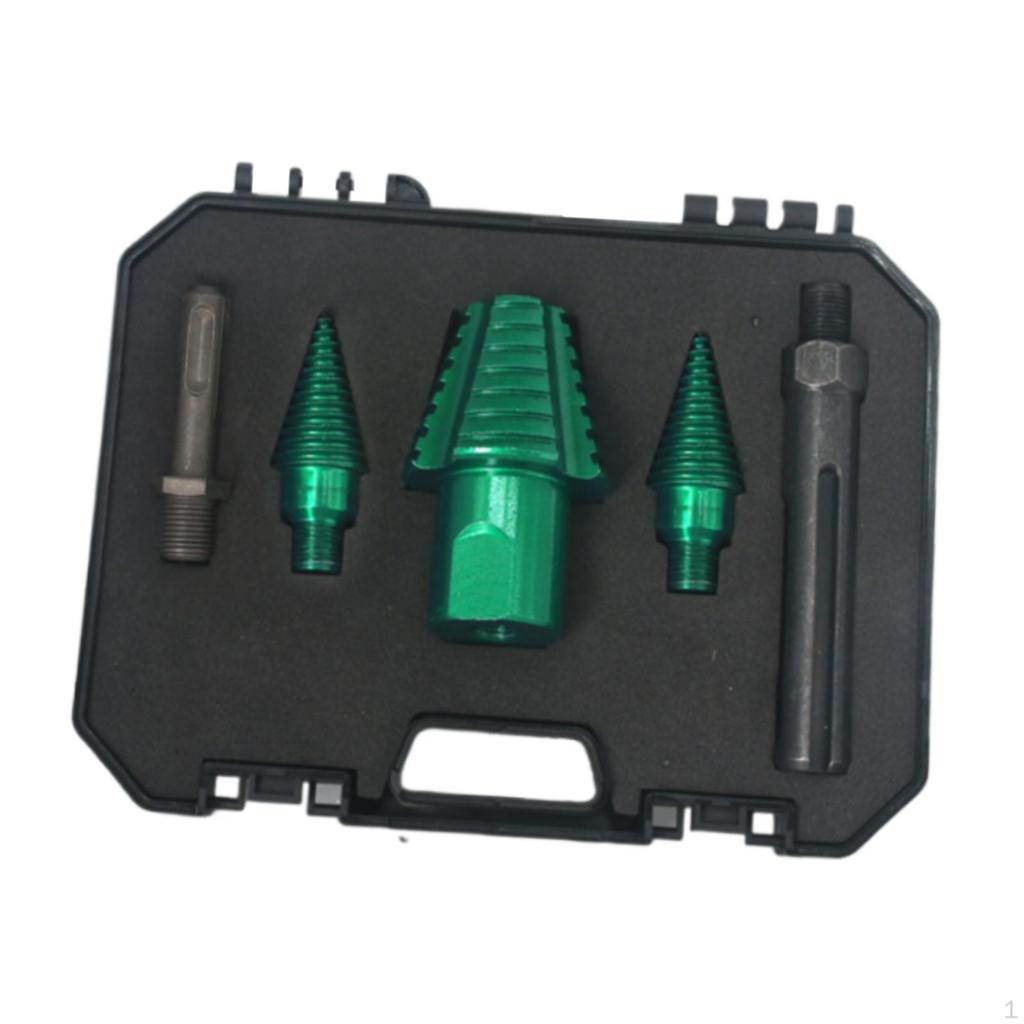 2 Pieces Wood Splitter Drill Bit Set with Splitting Cone And Made of Carbon