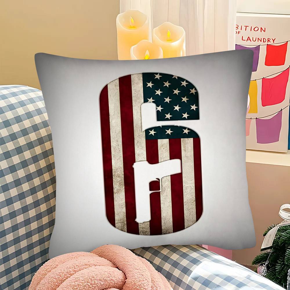 Poszewka na poduszkę Rainbow Six Siege Modna kwadratowa poszewka Sypialnia Sofa Pokój Ins Dekoracja Wypoczynek Poszewka na poduszkę