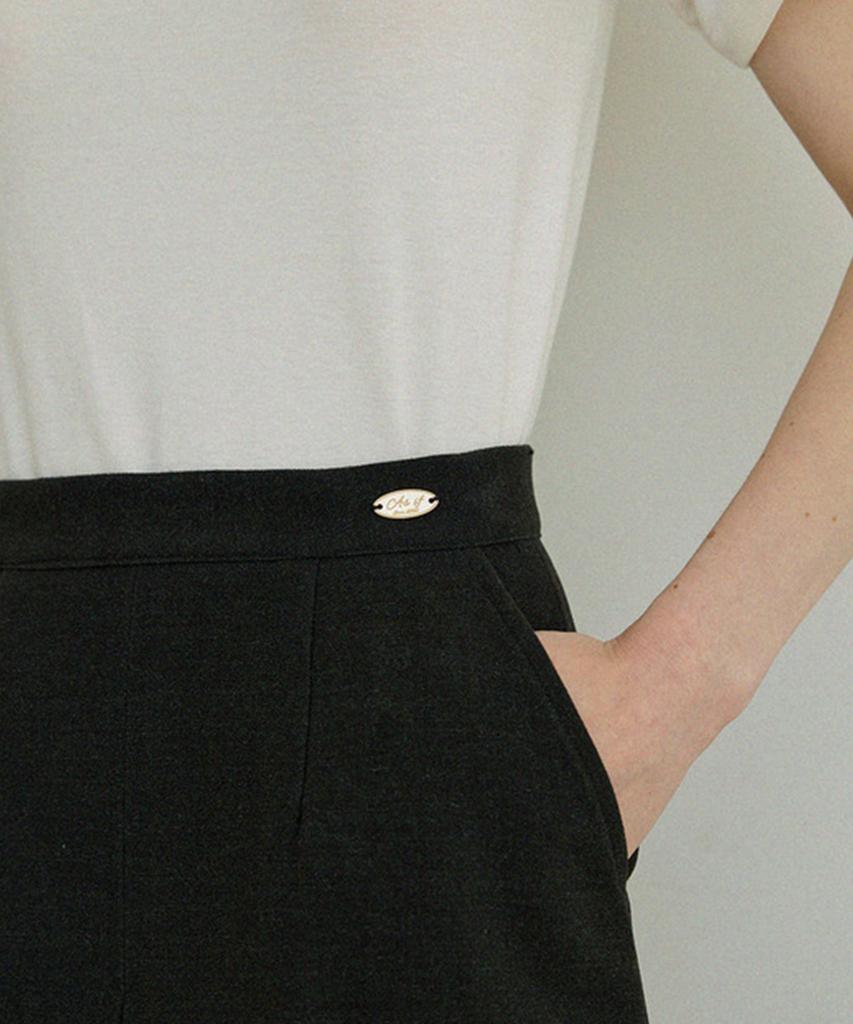 Aejeuipeu Fiore Midi Skirt (Charcoal)