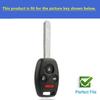 Keyless Entry Systems for Honda Key Fob Cover Fits for Honda 2003-2012 Accord 2006-2013 Civic EX 2009-2015 Pilot 2005-2006 CR-V Remote Smart Key