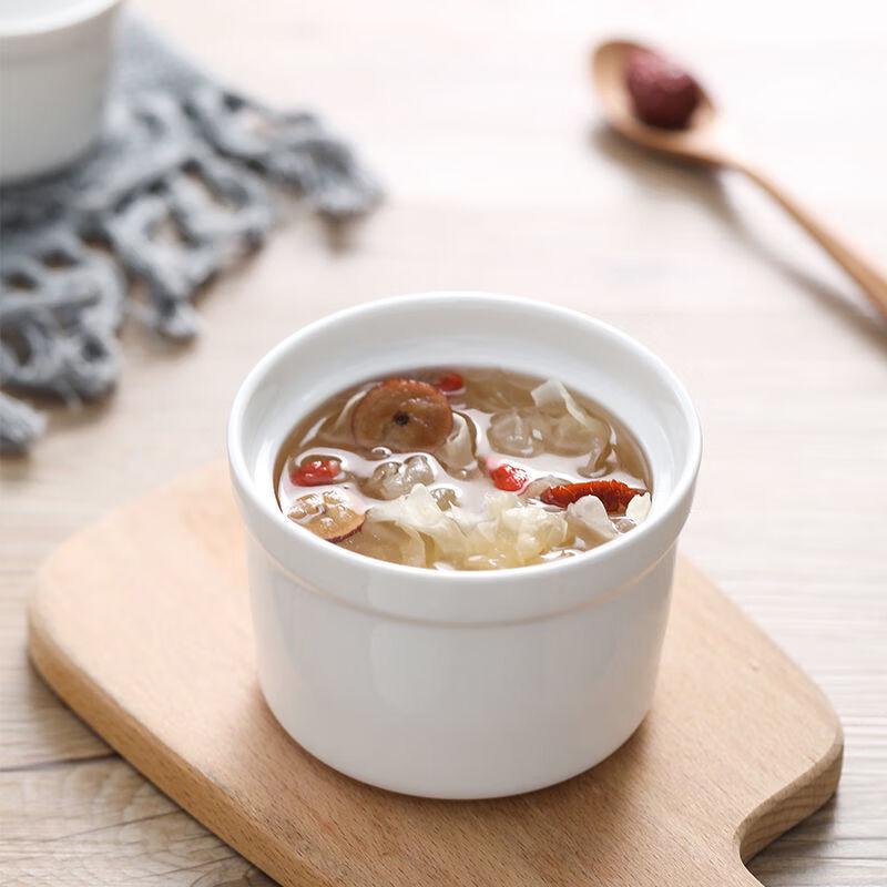 ZISIZ Ceramic Double-Boiler Stew Pot with Lid