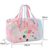 Cute Unicorn Plush Handbag Large Capacity Rainbow Unicorn Plush Tote Bag Girls Cartoon Gift Bag For Birthdays Back-To-School