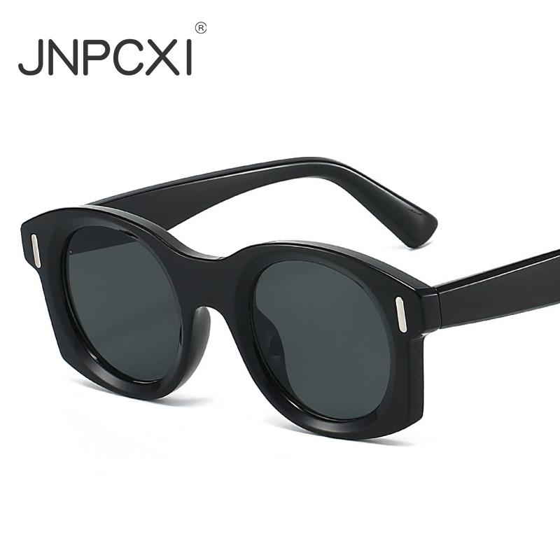  Ins Popular Fashion Square Sunglasses Women Gradient Mirror Shades UV400 Retro Rivets Men Punk Sun Glasses