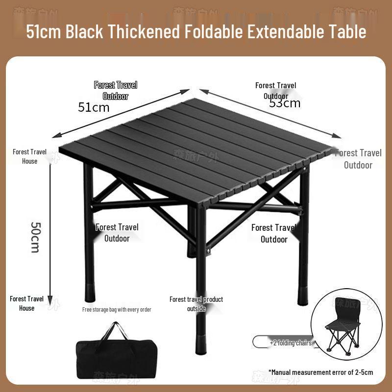 Egg Roll Portable Folding Table and Chair Set for Camping and Picnics