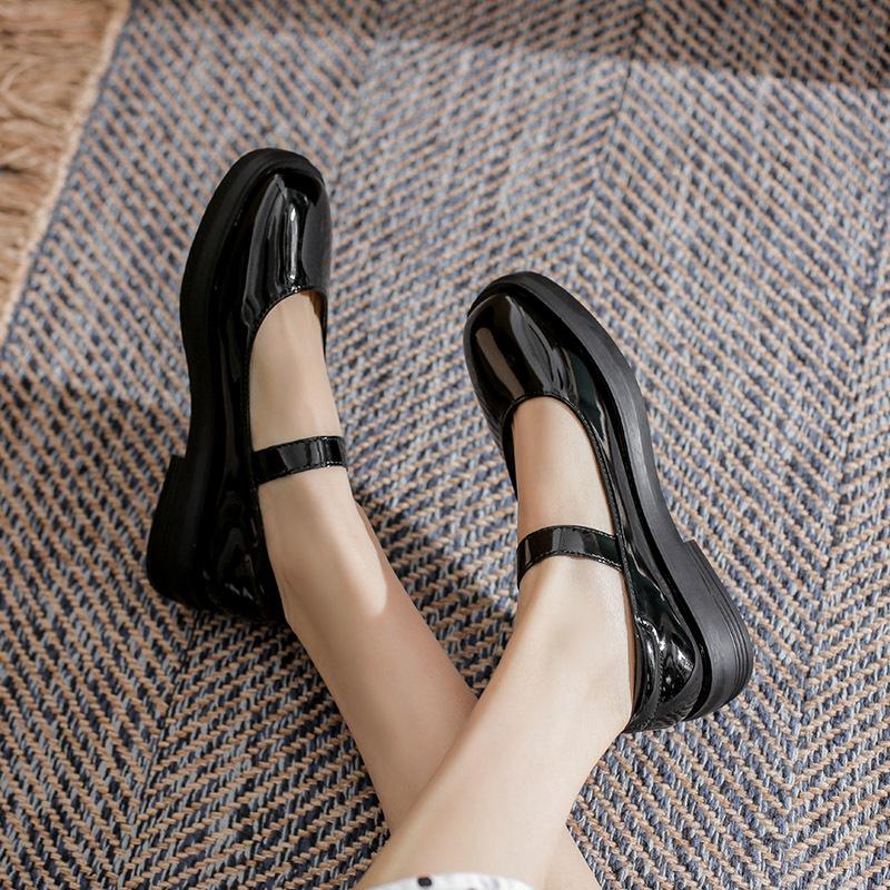 

Туфли на толстом каблуке, туфли на среднем каблуке, туфли Хепберн, туфли Мэри Джейн, женские ретро туфли из маленькой кожи, туфли для униформы, одинарные туфли, туфли, туфли 40