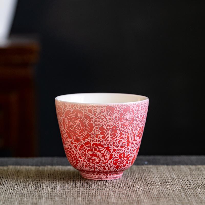 Ceramic Tea Cup Ceramic Master Cup Single Cup Home Office Tea Cup Drinking Cup Kung Fu Tea Set