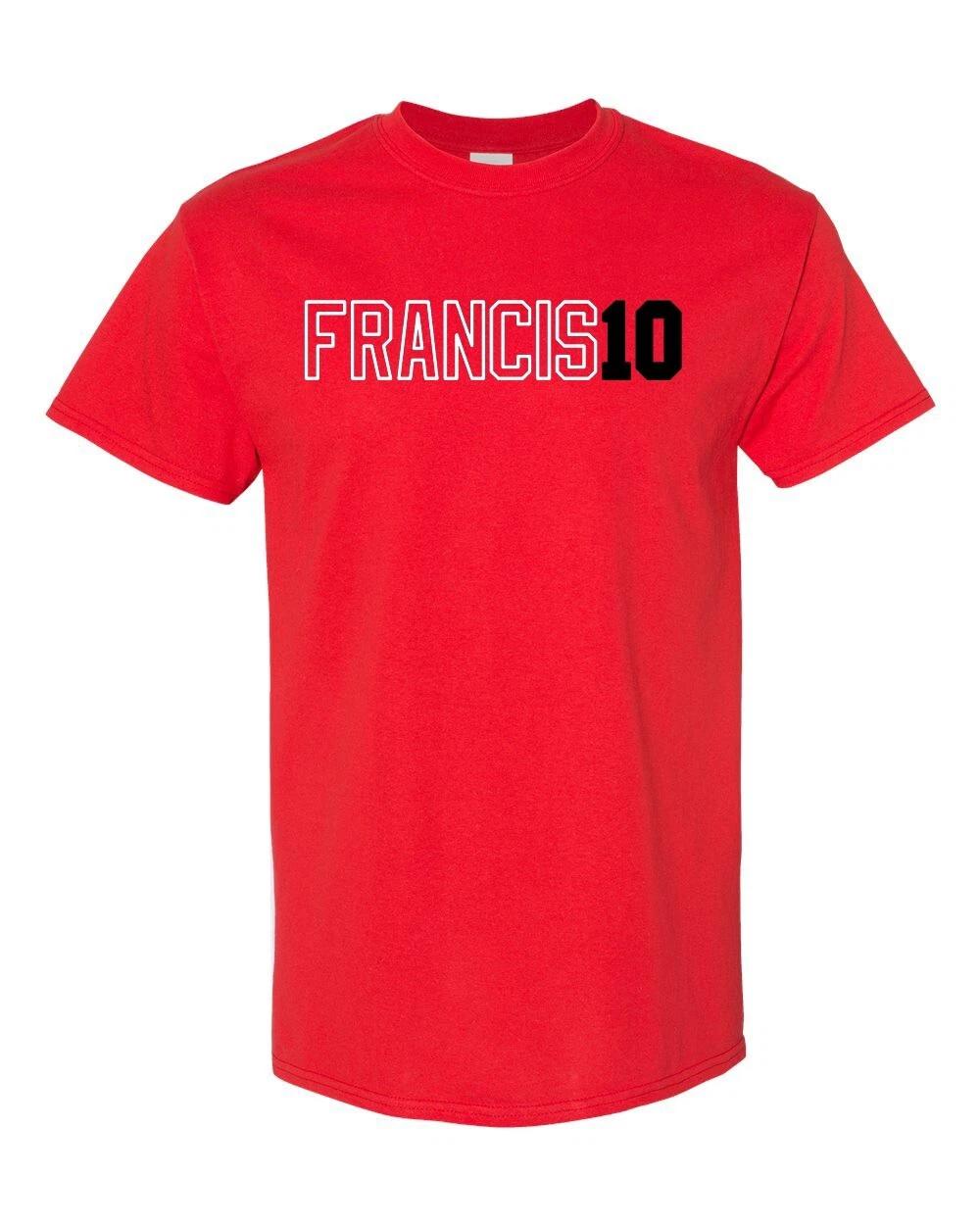

CAROLINA Name And Number Francis #10 Unisex T-Shirt S-XL FREE S&H! 4XL