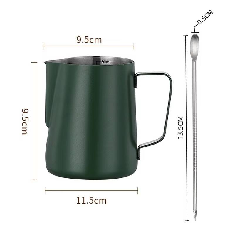 Pichet à mousse de lait Acier Barista Cafetière Mousseur Pichet Espresso Vapeur Mousseur Tasse à Latte Pichet à lait Accessoires à café